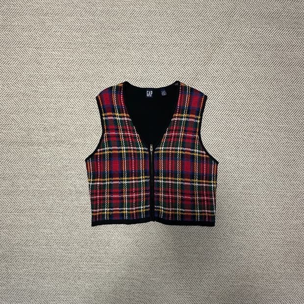 GAP old 90's vintage knit zip vest