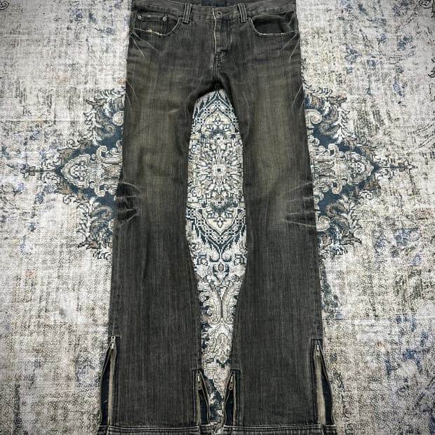 Rico zip up detail flared jeans