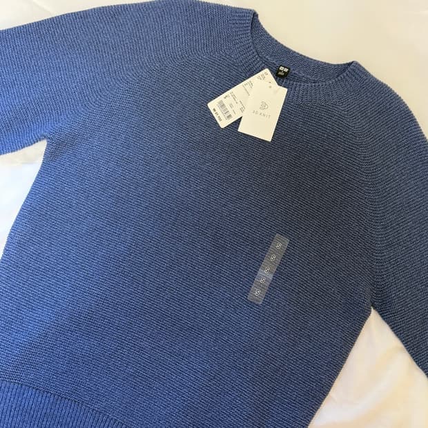 [새 상품] 유니클로 워셔블 3D니트 s(남녀공용)