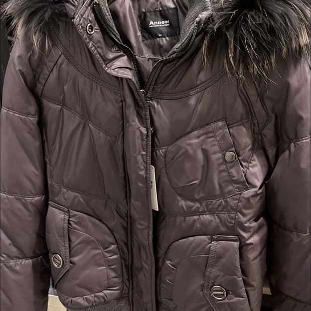 빈티지 후드 퍼 패딩