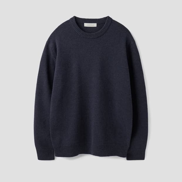 (L) 유니온블루 프라이데이 메리노울 니트 네이비