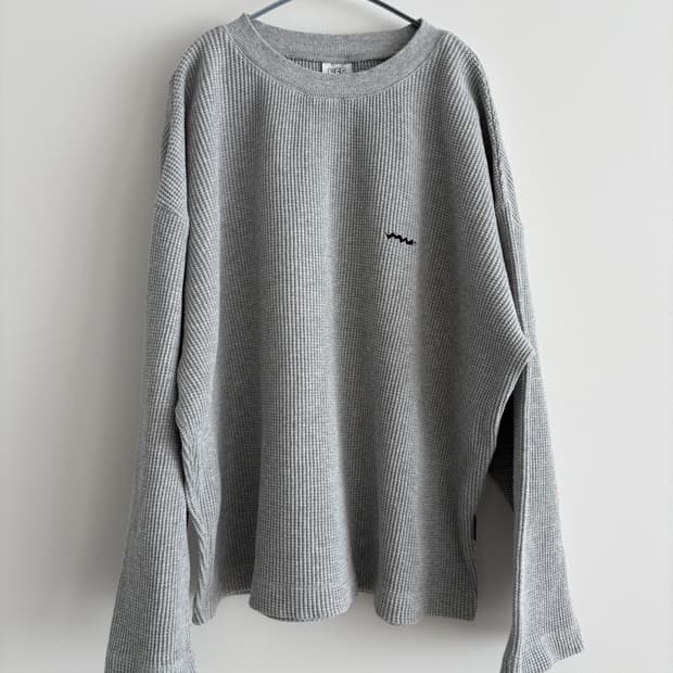 YESEYESEE 와플 티셔츠 회색