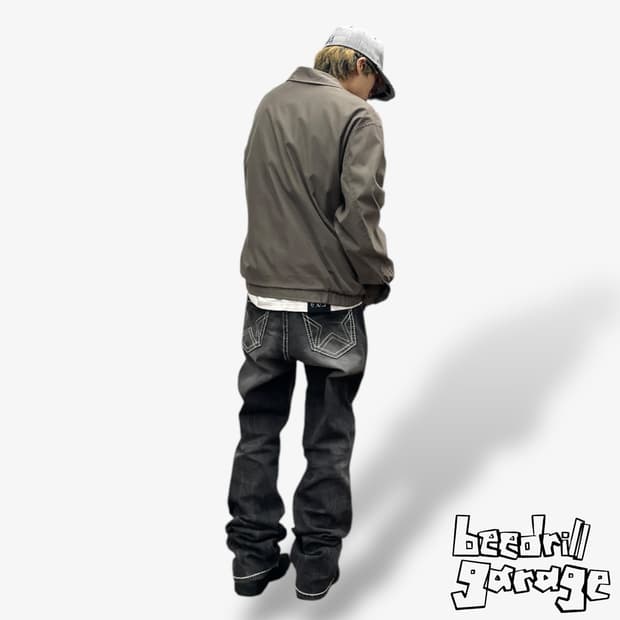 빈티지 별 자수 흑청 데님팬츠