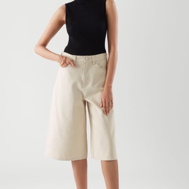 COS 와이드레그 데님 큐롯