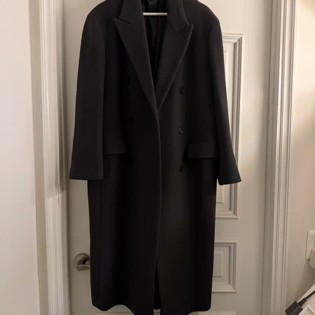 무신사스탠다드 대디숄더 캐시미어 블렌드 더블 코트