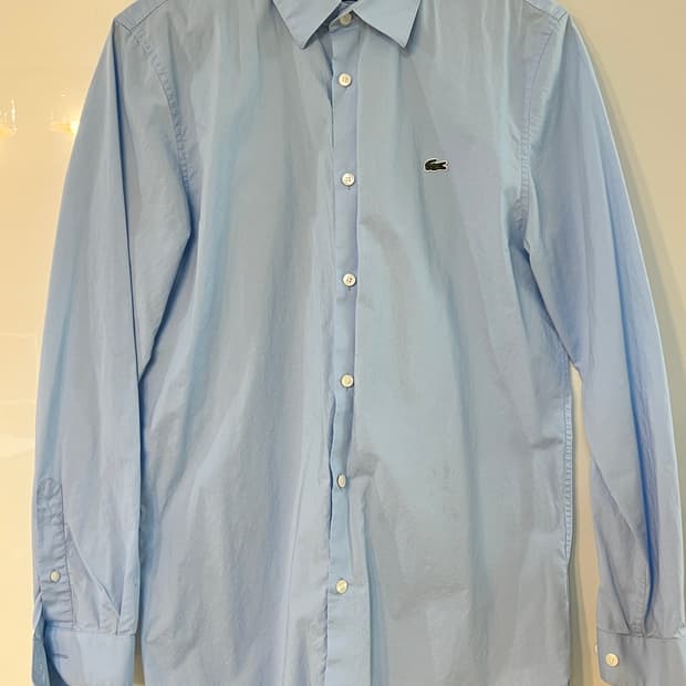 라코스테 매장 구매 슬림핏 솔리드 셔츠 (95~100)