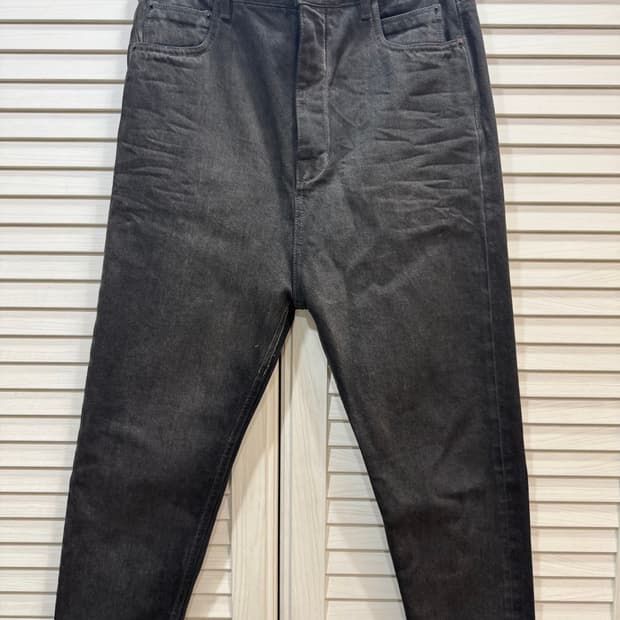 Rick owens 다크 쉐도우 블랙 데님 팬츠 26