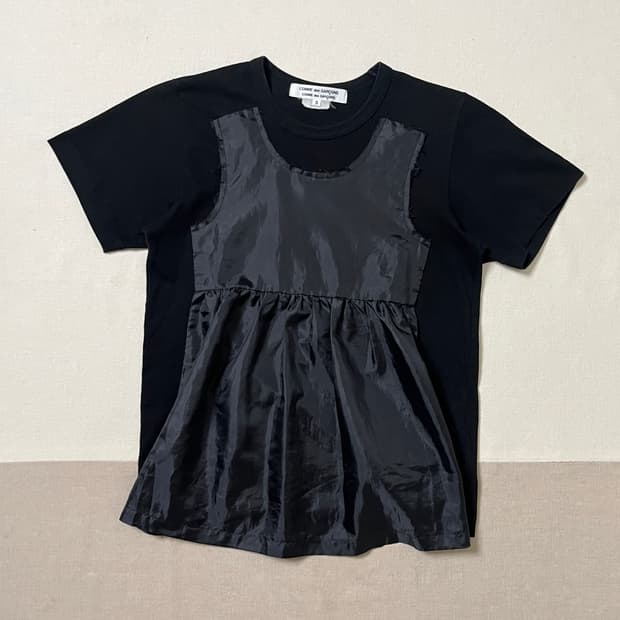 꼼데가르송 큐프라 패치 레이어드 티셔츠 comme des garcons