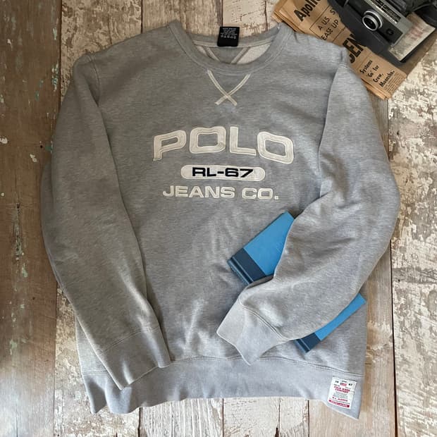 폴로 진스 컴퍼니 RL-67 그레이 기모 스웻셔츠