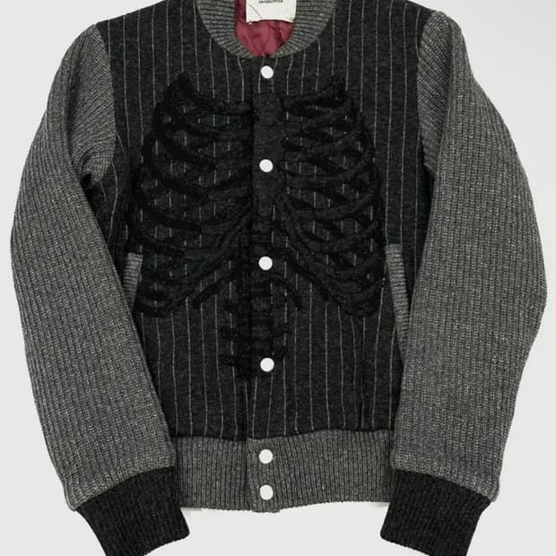 언더커버 13aw 스켈레톤 울자켓