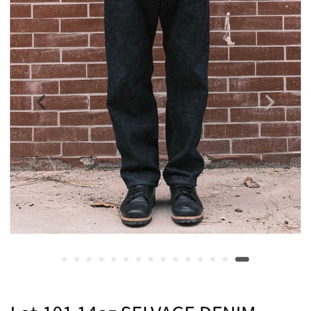 VDR Lot.101 14oz 셀비지 데님 xl