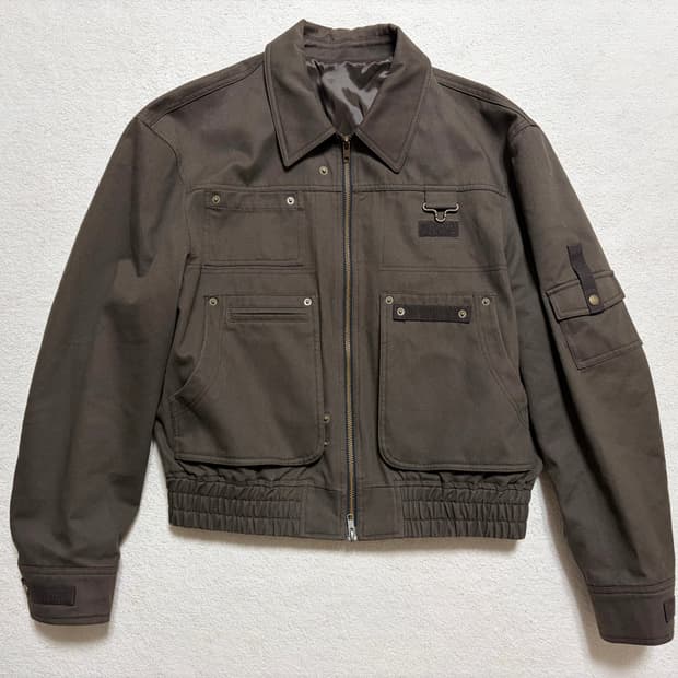 [44] 엘무드(LMOOD) 워크 포켓 치노 블루종 자켓 (브라운)