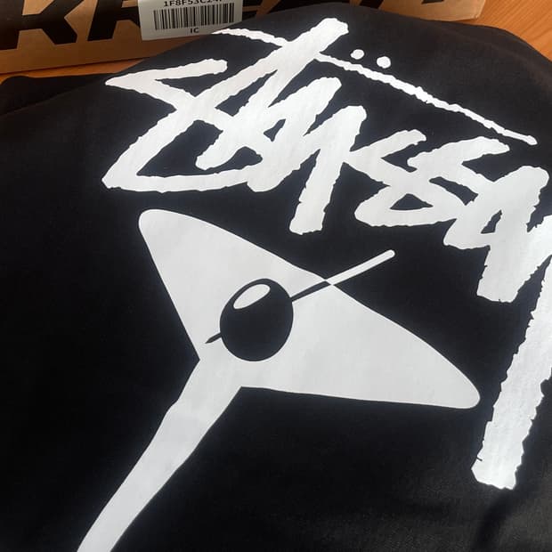 (새상품) 스투시 마티니 후드집업 블랙 L