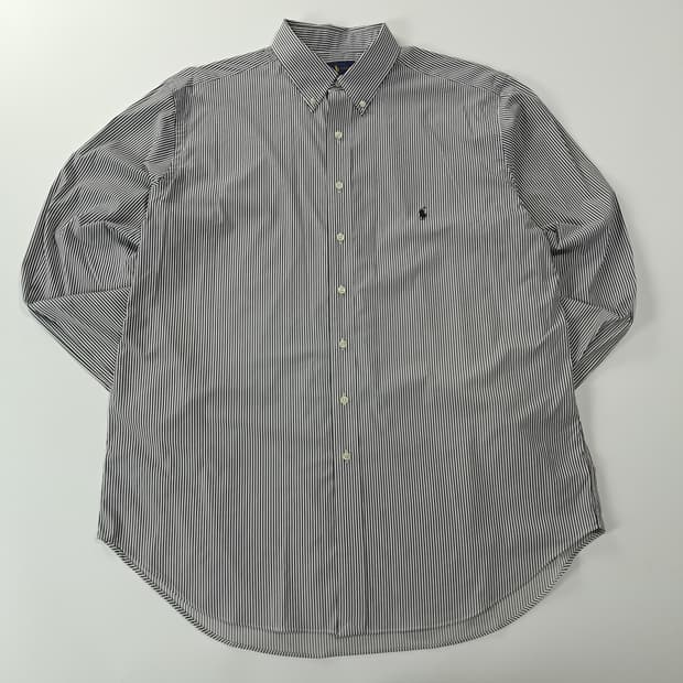 CK290 XLT 폴로 엘라스틴 스트라이프 차콜그레이 셔츠 남방