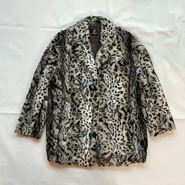 에잇세컨즈 8 Seconds 레오파드 에코 퍼 자켓 코트