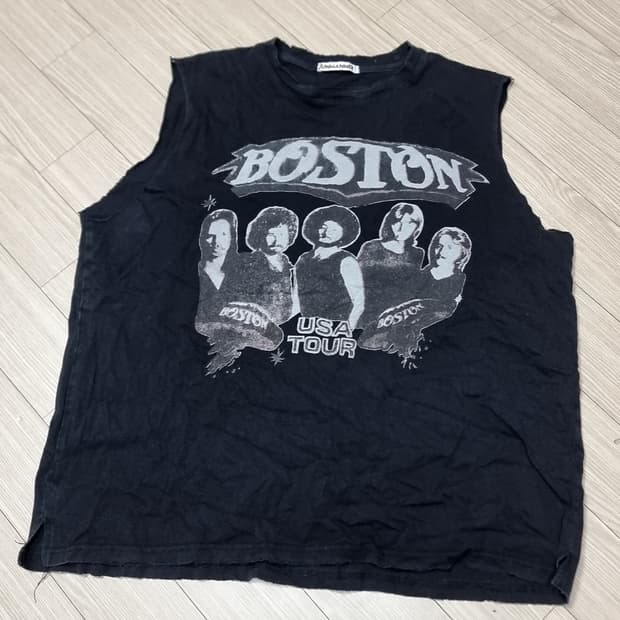 BOSTON 밴드 나시 티셔츠 블랙(free)