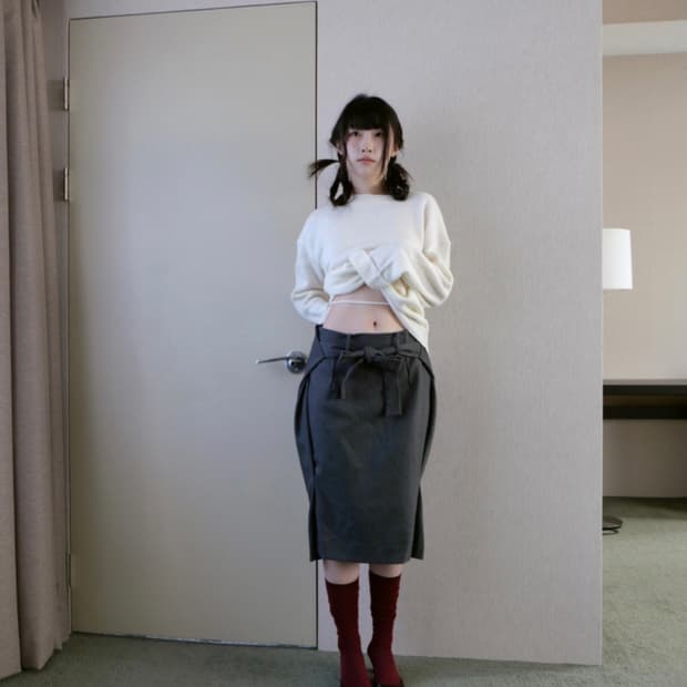 베이비랩 pot both skirt grey S