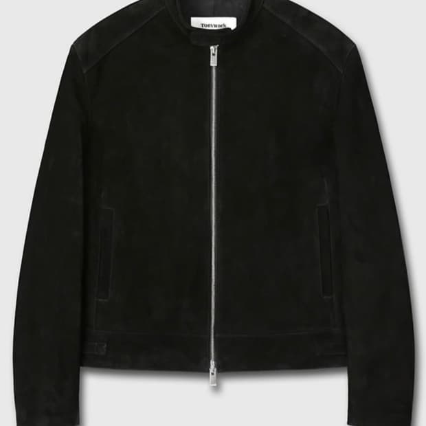 토니웩 스웨이드 레이서 자켓