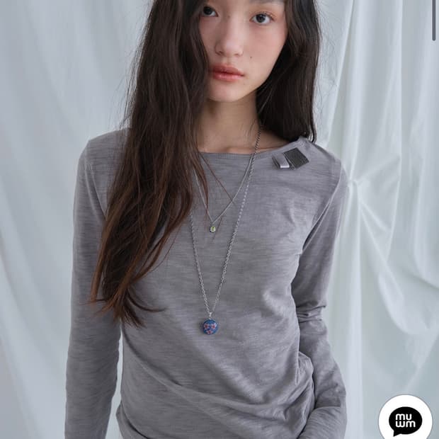 무음 yunhi long sleeve tee gray