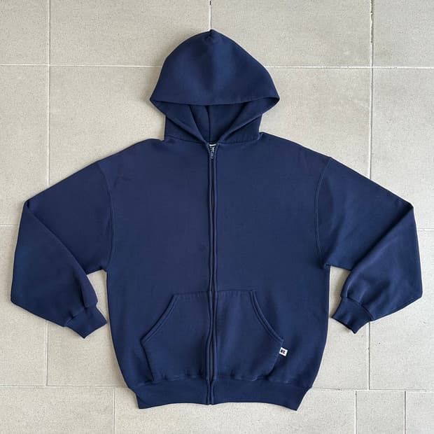 90s 빈티지 러셀 후드집업 네이비 L USA