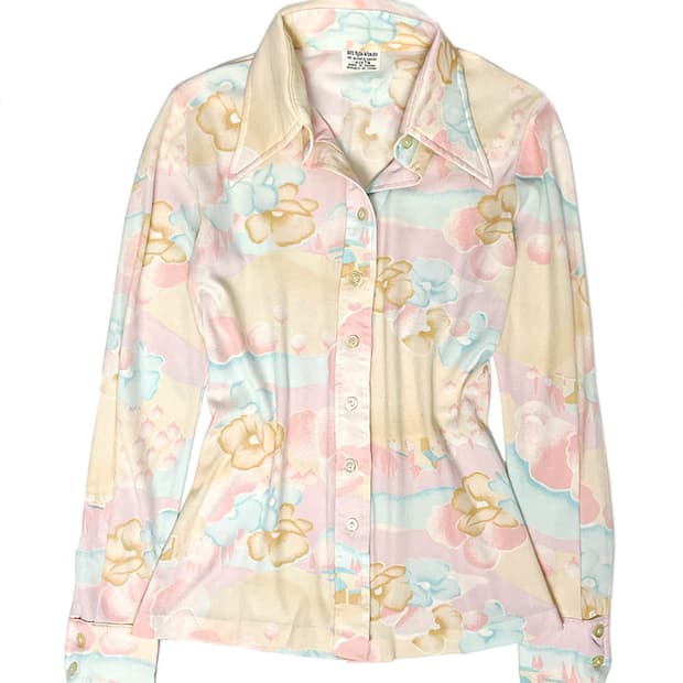 vintage  파스텔 스판 셔츠 