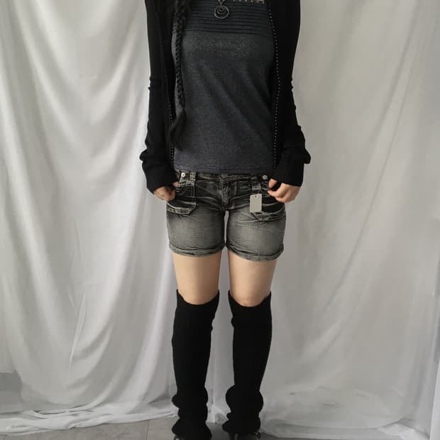 Glitter cubic point sleeveless