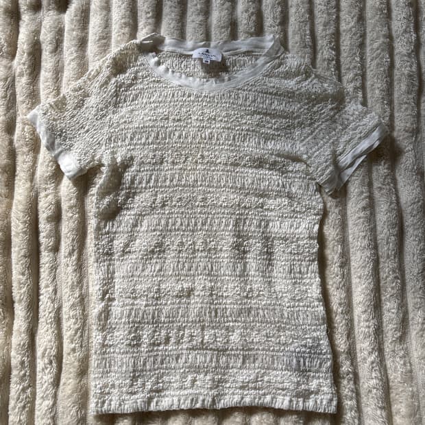 랑방 lace punching tee