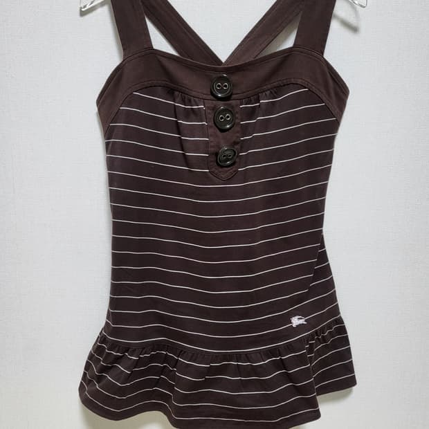 버버리 블루 라벨 스트라이프 민소매 55-66새제품