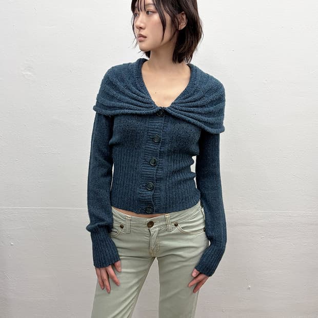 휴고 보스 숄칼라 리브드 가디건