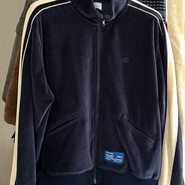 Champion X thisisneverthat] 벨루어 카라넥 집업