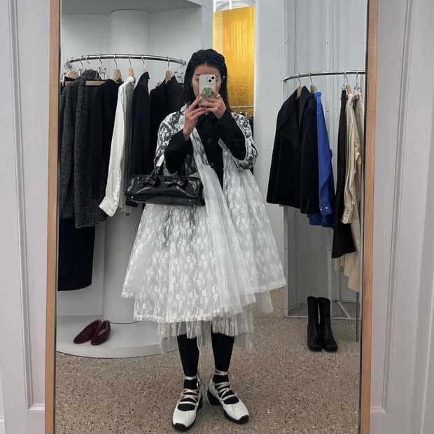 꼼데가르송 꼼데가르송 플라워 레이스 셔츠