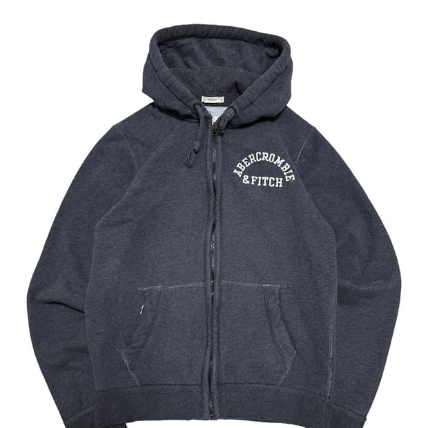 아베크롬비 로고 차콜 후드집업