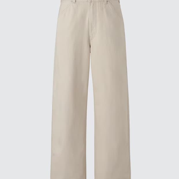 유니클로 U 와이드핏 컬러진 / 내츄럴 28