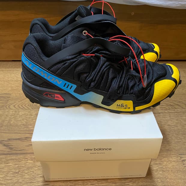 살로몬 Y/PROJECT 스피드크로스 블랙레몬 285