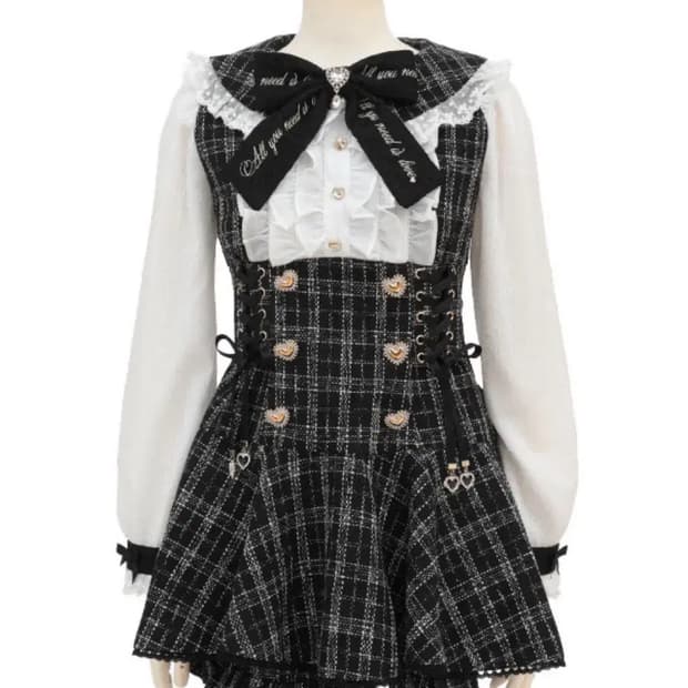 LIZLISA 리즈리사 메시지 트위드 셋업