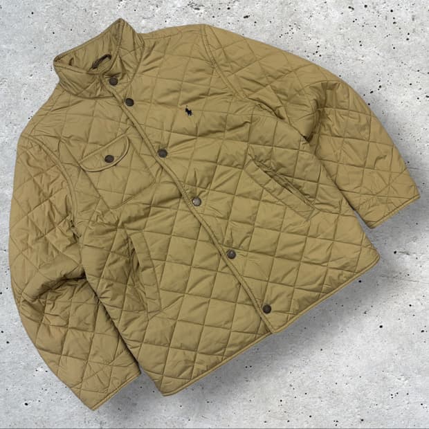 [L] 폴로 랄프로렌 퀼팅 자켓 베이지 B585