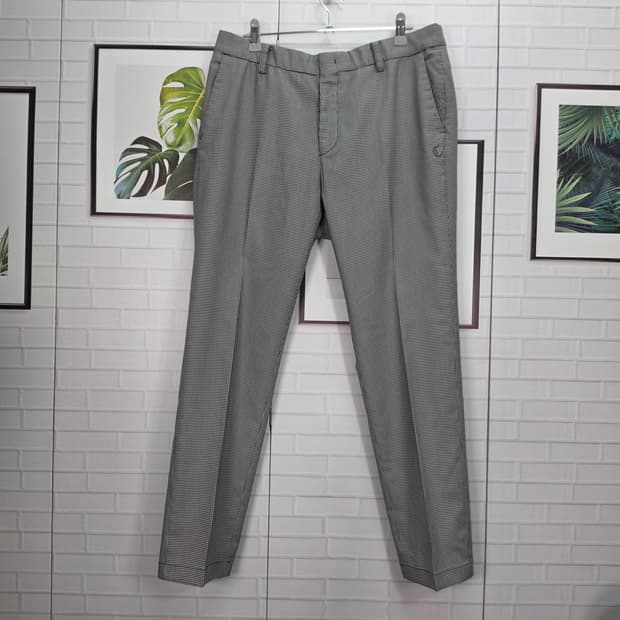 캘러웨어 하운드투스 패턴 자수 로고 골프 팬츠 바지 32사이즈