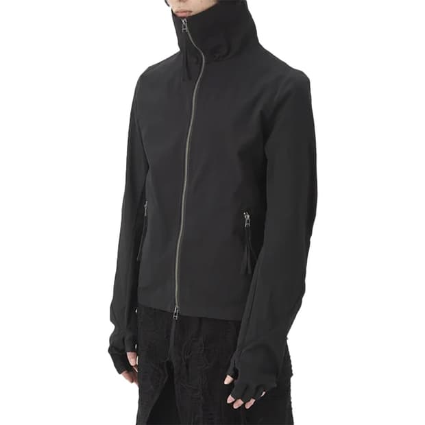 트러블드 워터스 글로브 하이넥 더블집업 자켓