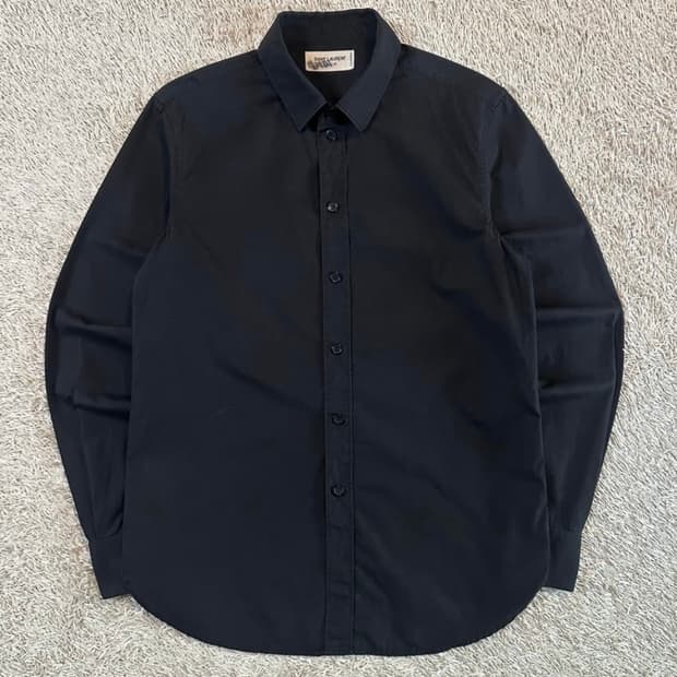 생로랑 SAINT LAURENT 코튼 셔츠 블랙F36