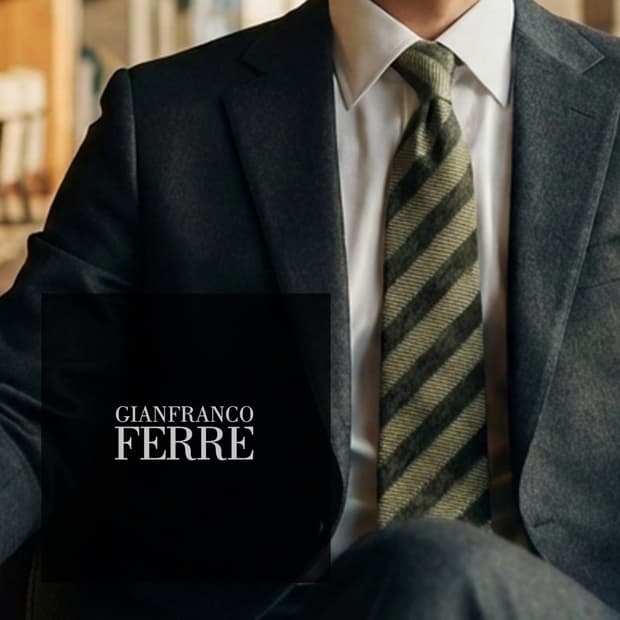 지안프랑코 페레 그린 레지멘탈 넥타이 10.3cm A+등급 K2403
