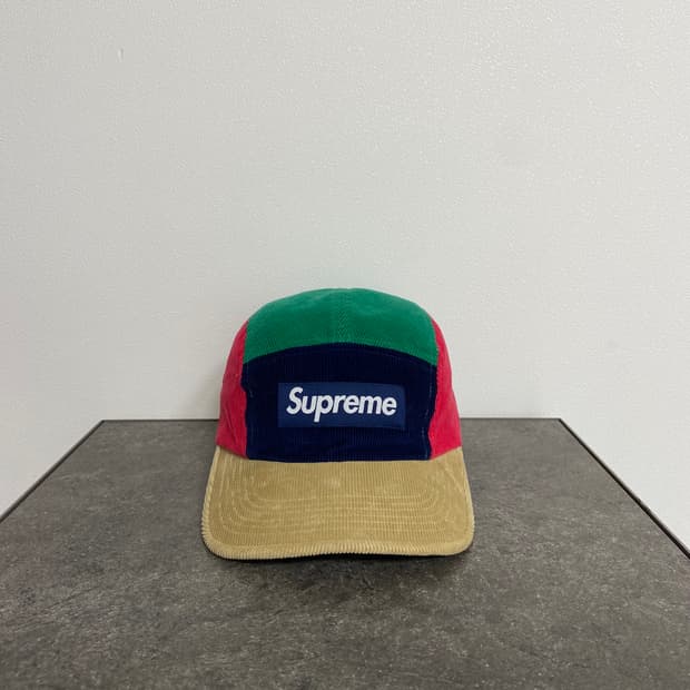(OS) 슈프림 박스로고 캠프캡 모자 23FW 코듀로이 멀티 컬러