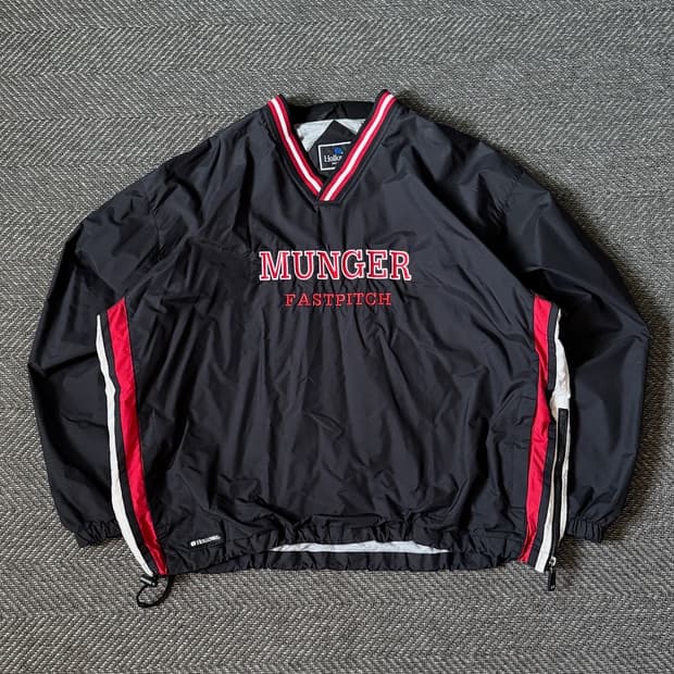 90s HOLLOWAY 나일론 빈티지 웜업 풀오버 (110)