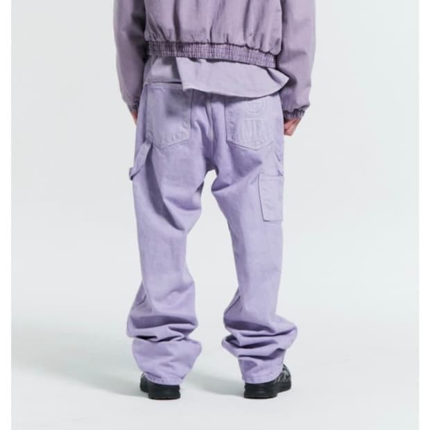 플라스틱 프로덕트 mpa 페인터 데님팬츠 라벤더 S