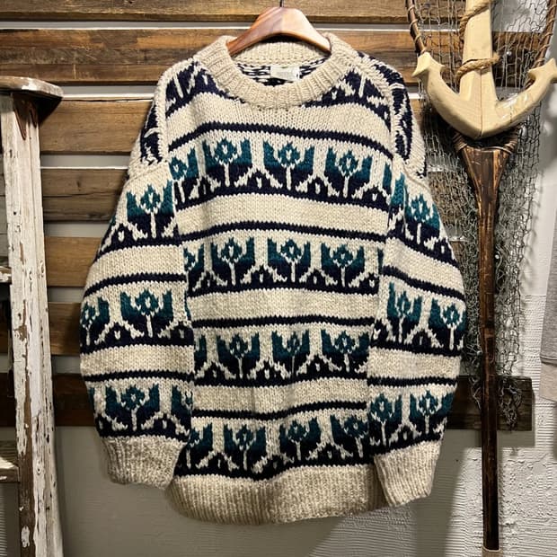 [XL]90's 빈티지 핸드메이드 에콰도르 스웨터 니트