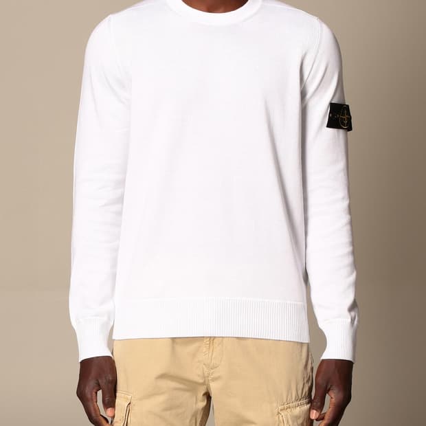 스톤아일랜드 코튼 크루넥 니트