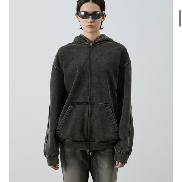 LCDC 워싱후디집업 