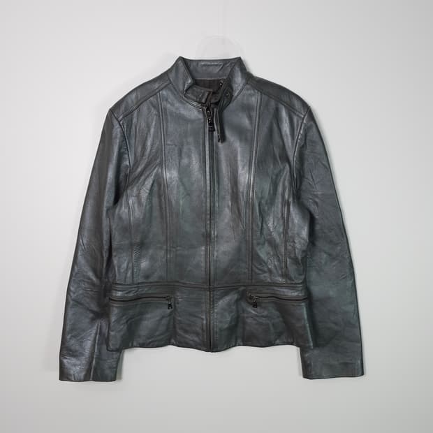 ANTHEM 그레이 램스킨 자켓 