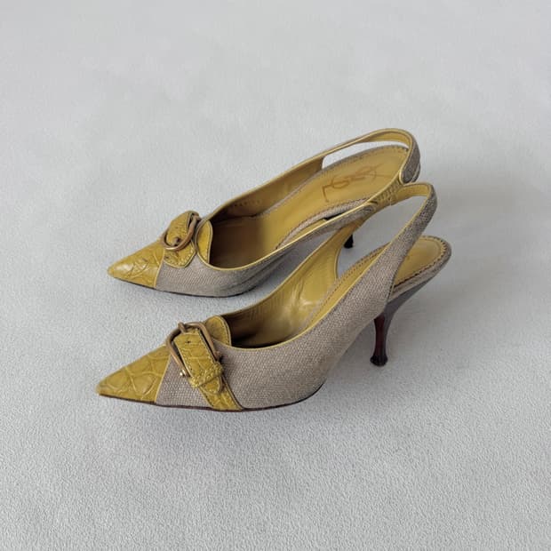 [EUR37]입생로랑(YSL) 크록 레더 힐(ITALY)