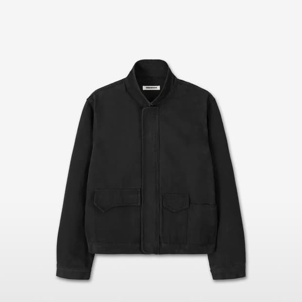 High Neck Oblique Pocket Jacket 