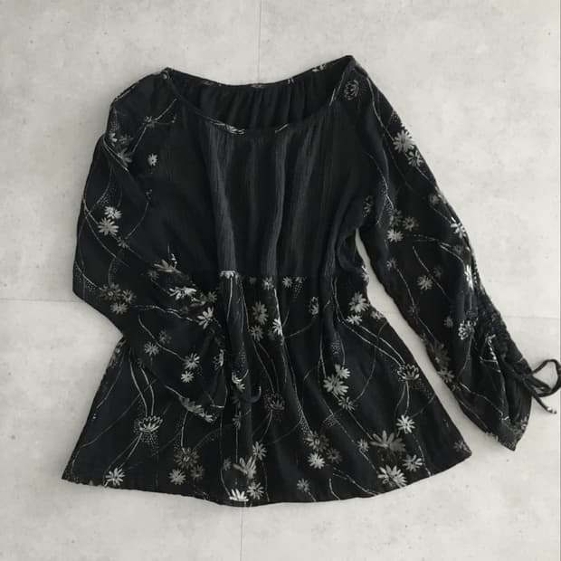 Japanese vintage flower blouse